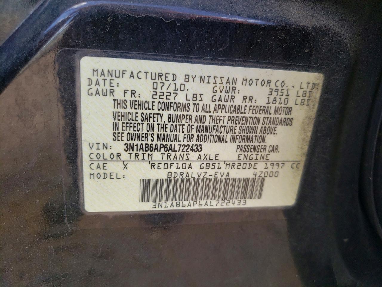 2010 NISSAN SENTRA