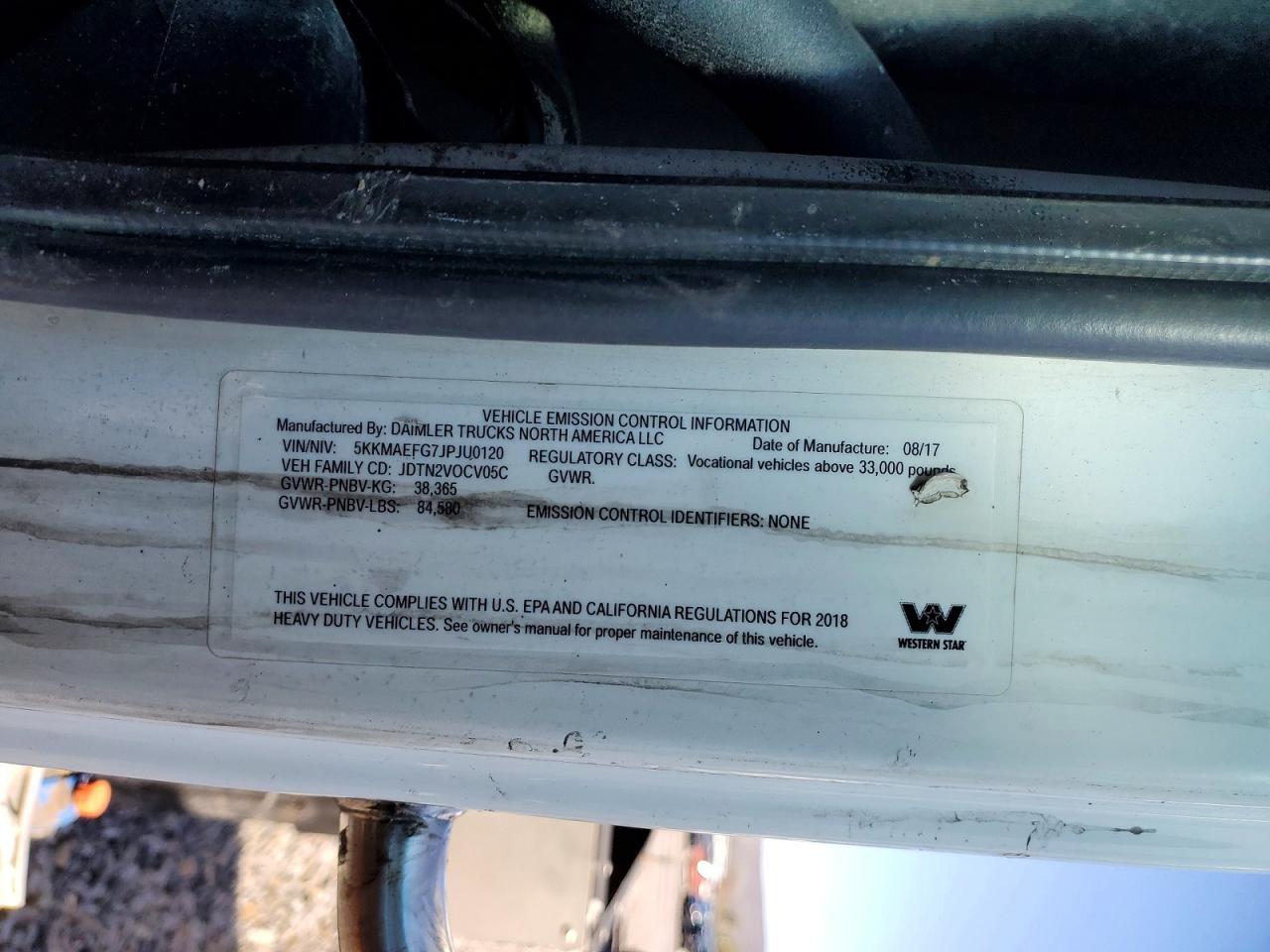 2018 WESTERN STAR/AUTO CAR ALL MODELS