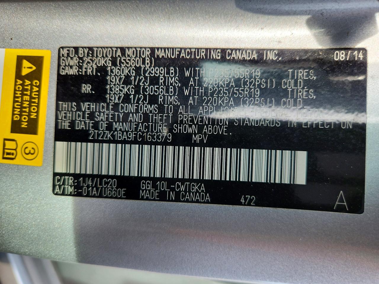 2015 LEXUS RX350