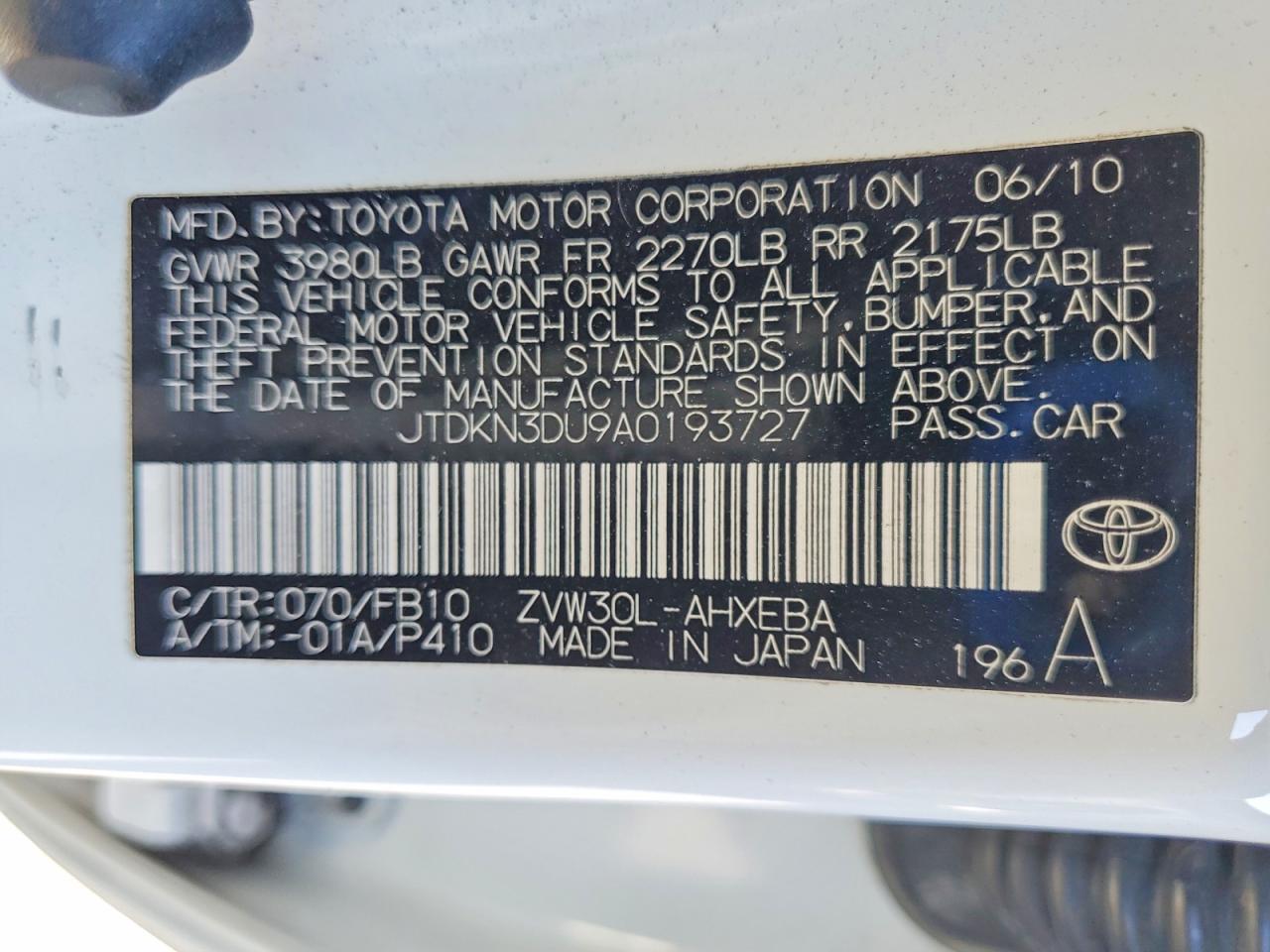 2010 TOYOTA PRIUS