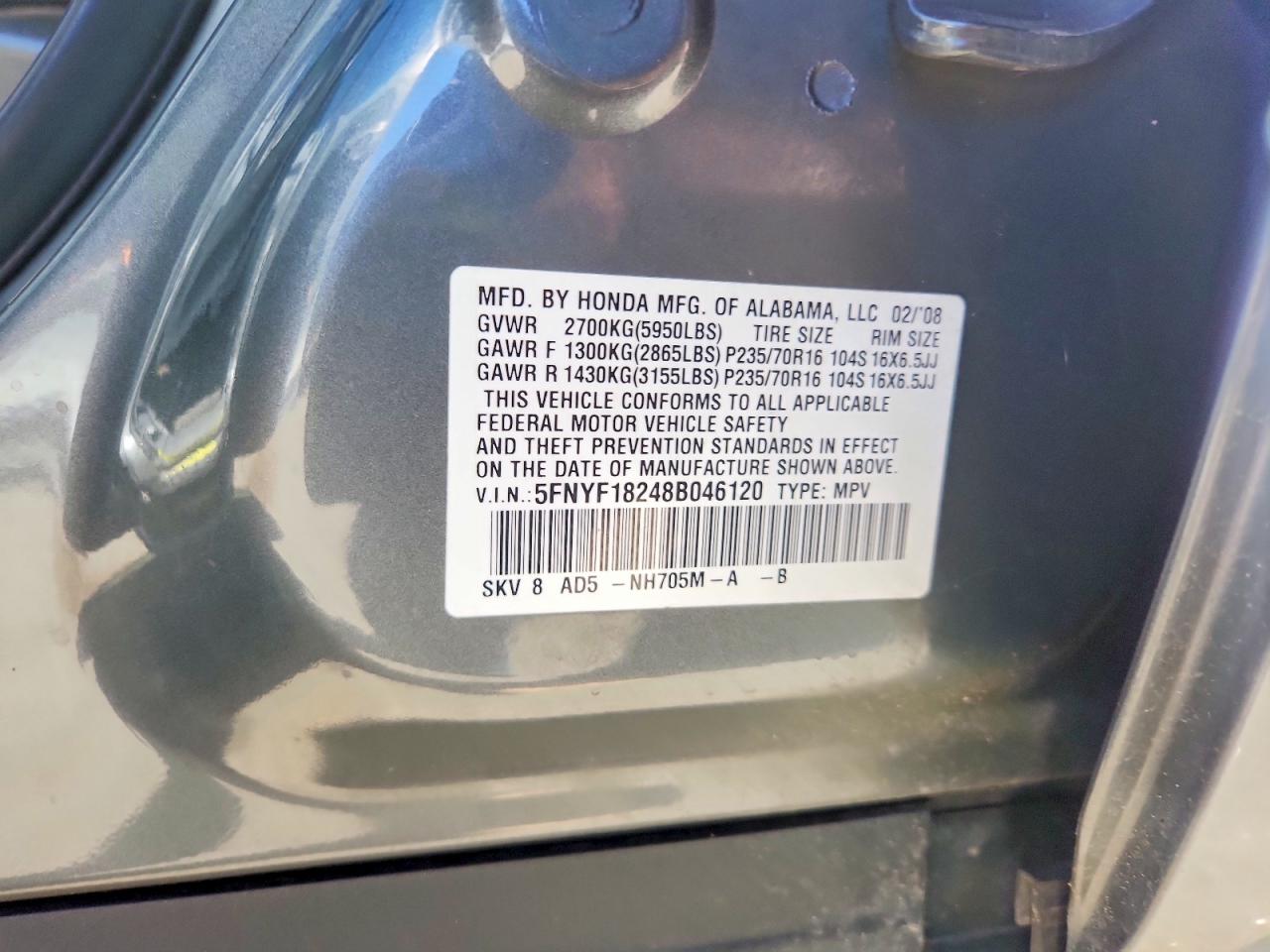 2008 HONDA PILOT