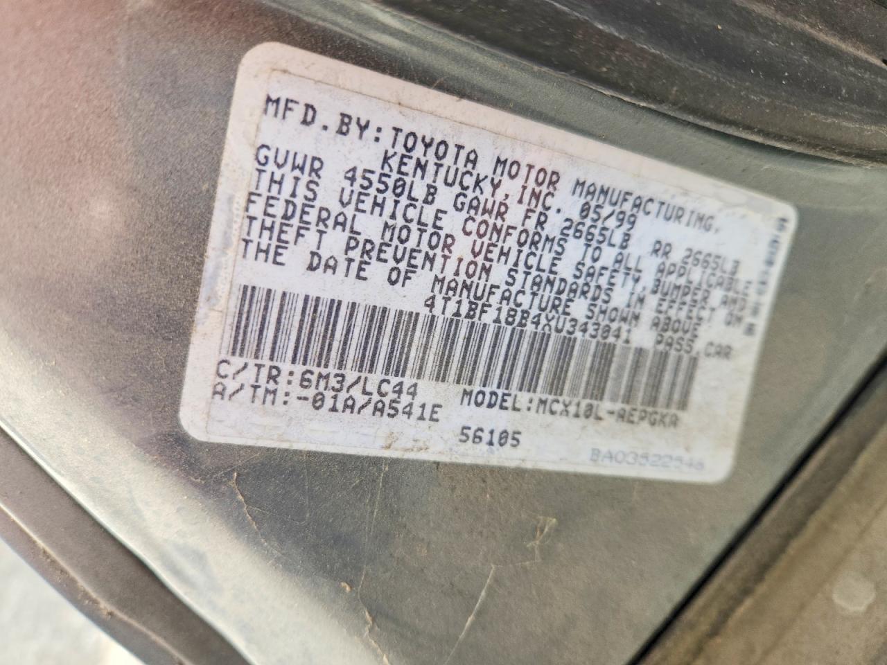 1999 TOYOTA AVALON