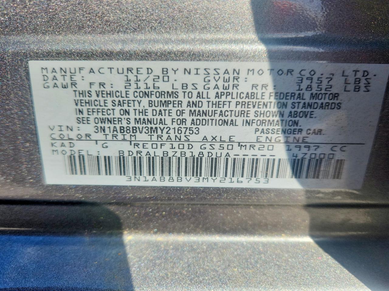 2021 NISSAN SENTRA