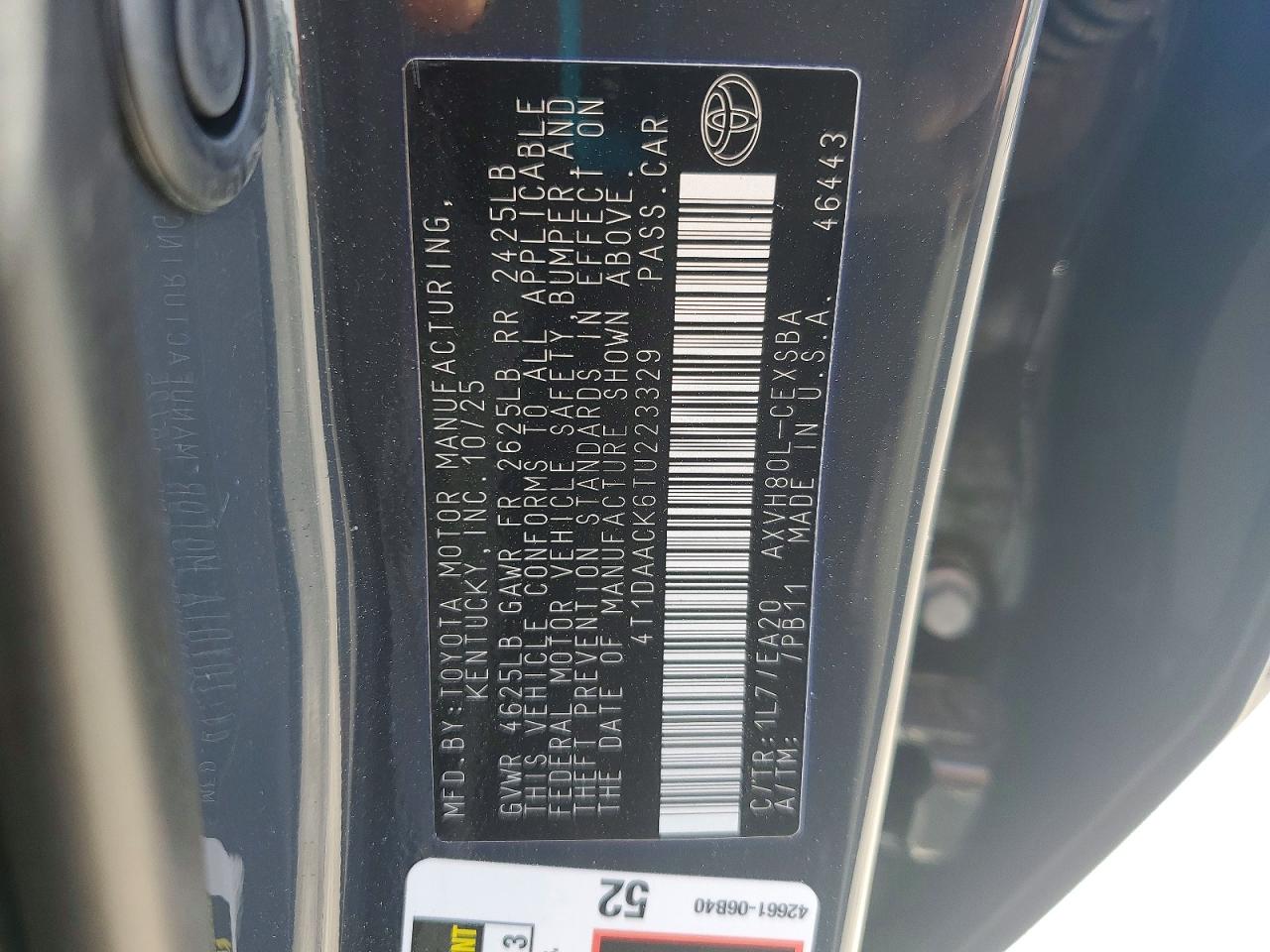 2026 TOYOTA CAMRY