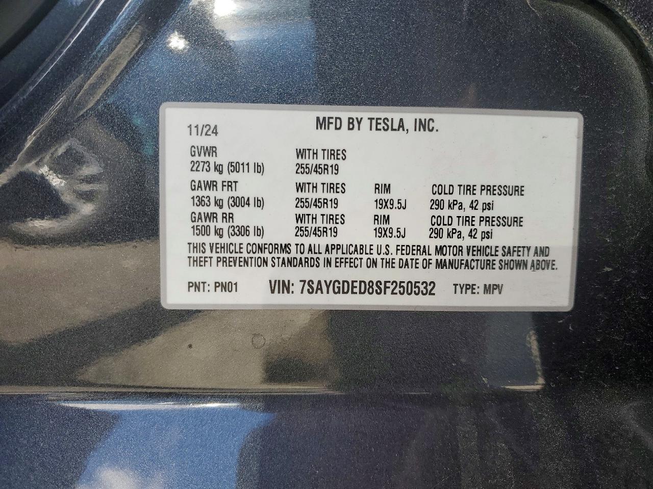 2025 TESLA MODEL Y
