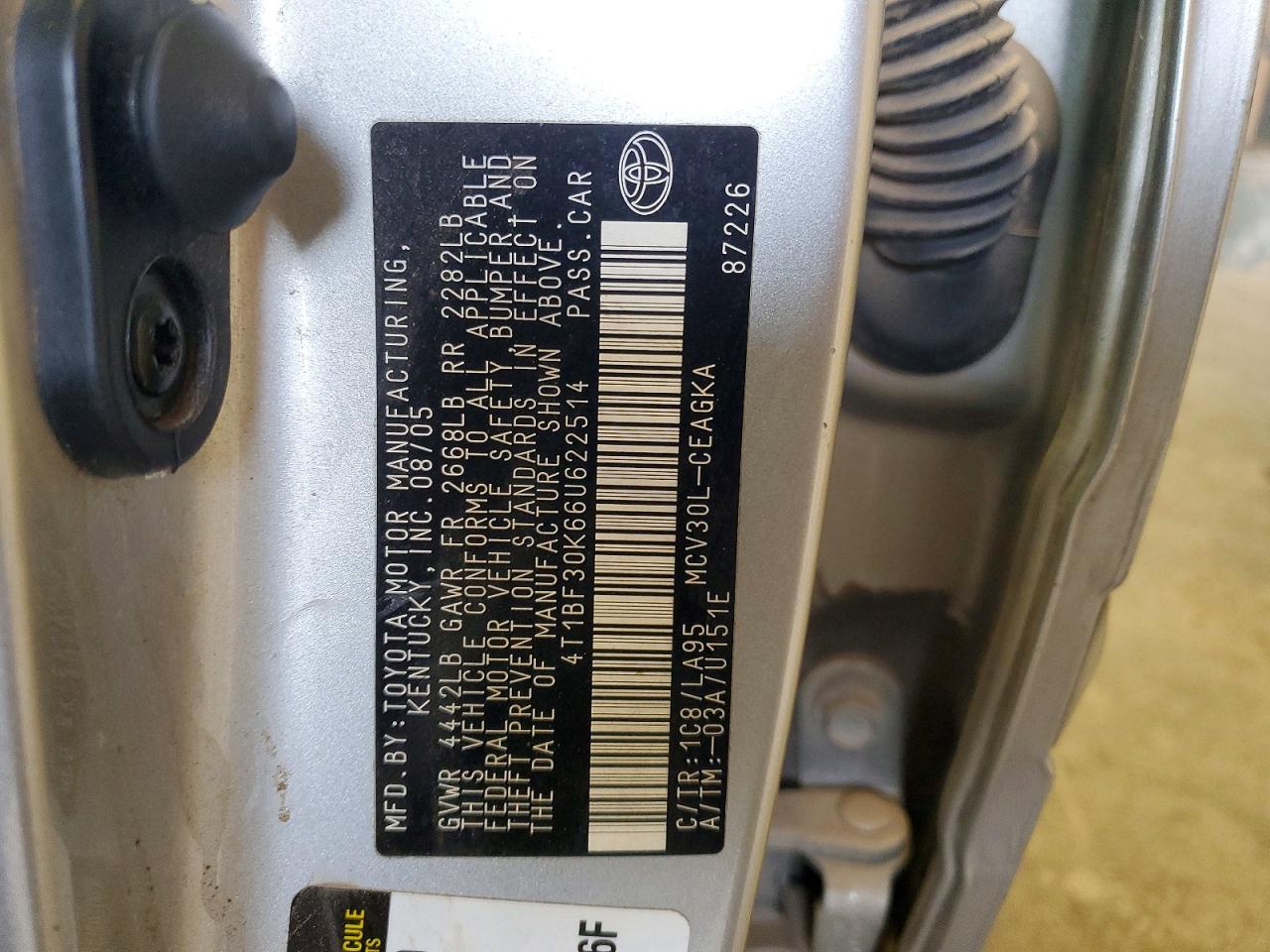 2006 TOYOTA CAMRY