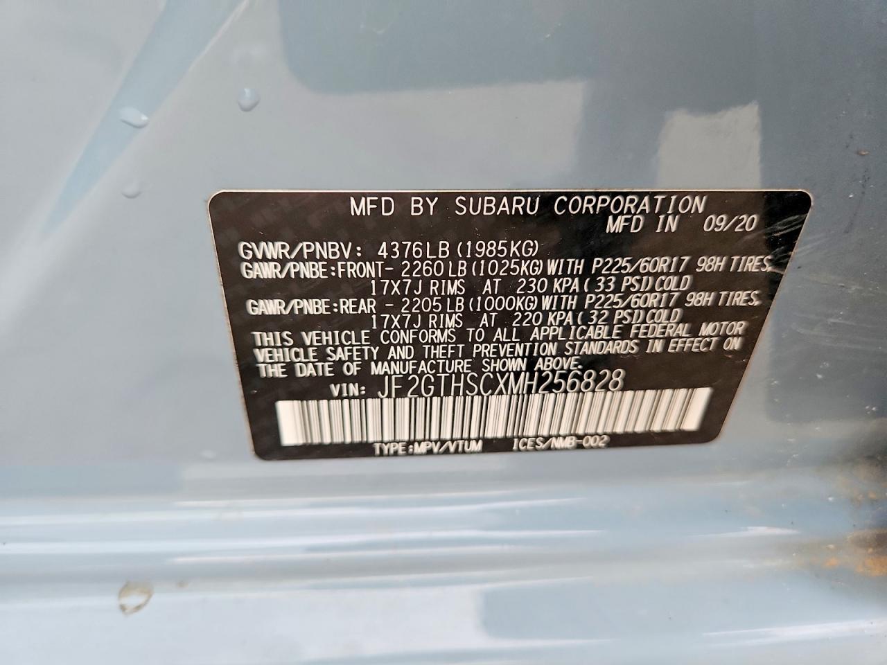 2021 SUBARU ALL OTHER