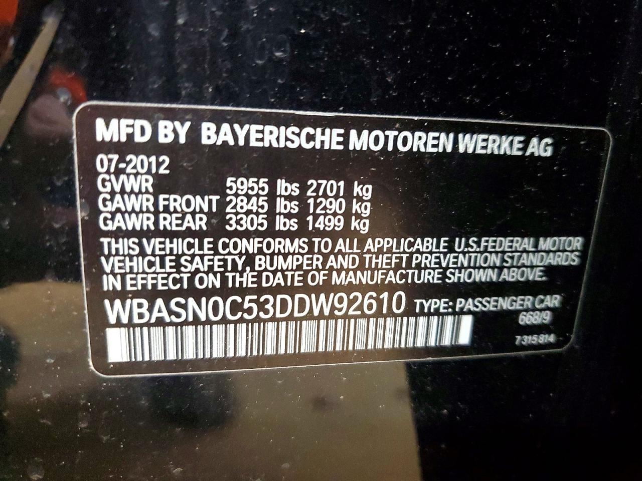 2013 BMW 5 SERIES