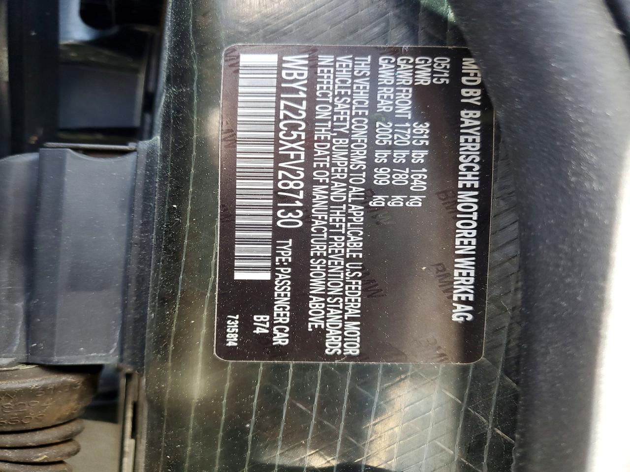2015 BMW I SERIES