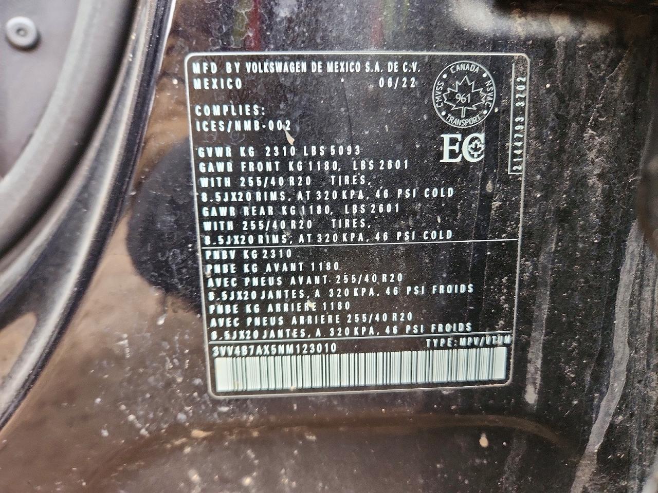 2022 VOLKSWAGEN TIGUAN