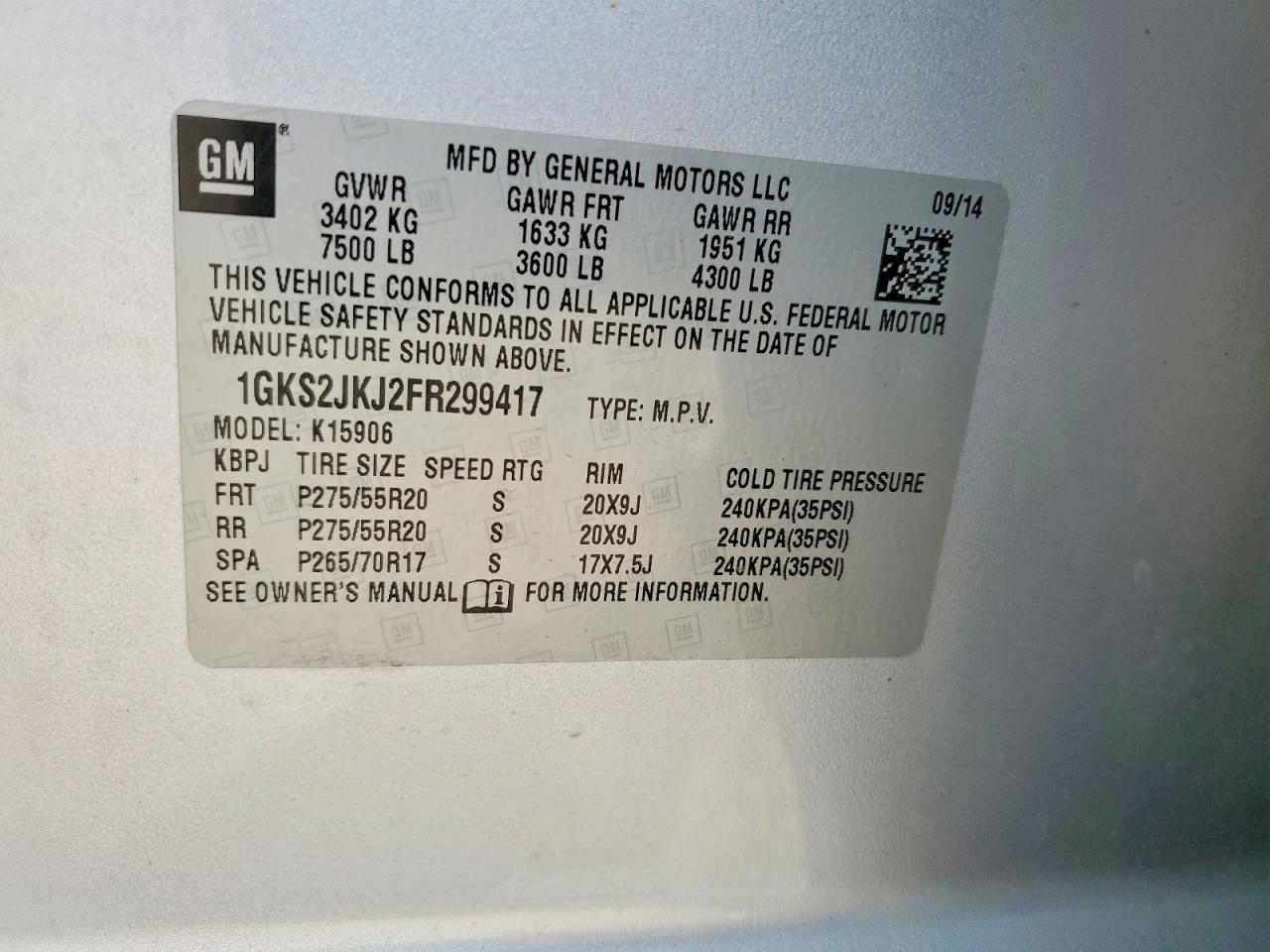 2015 GMC YUKON
