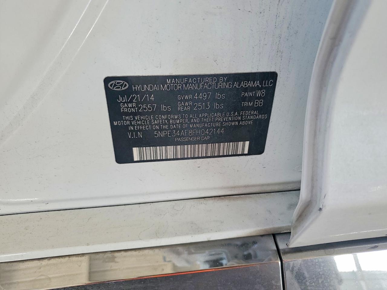 2015 HYUNDAI SONATA