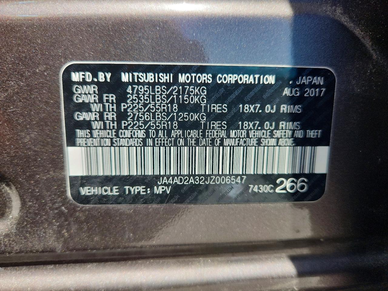 2018 MITSUBISHI OUTLANDER