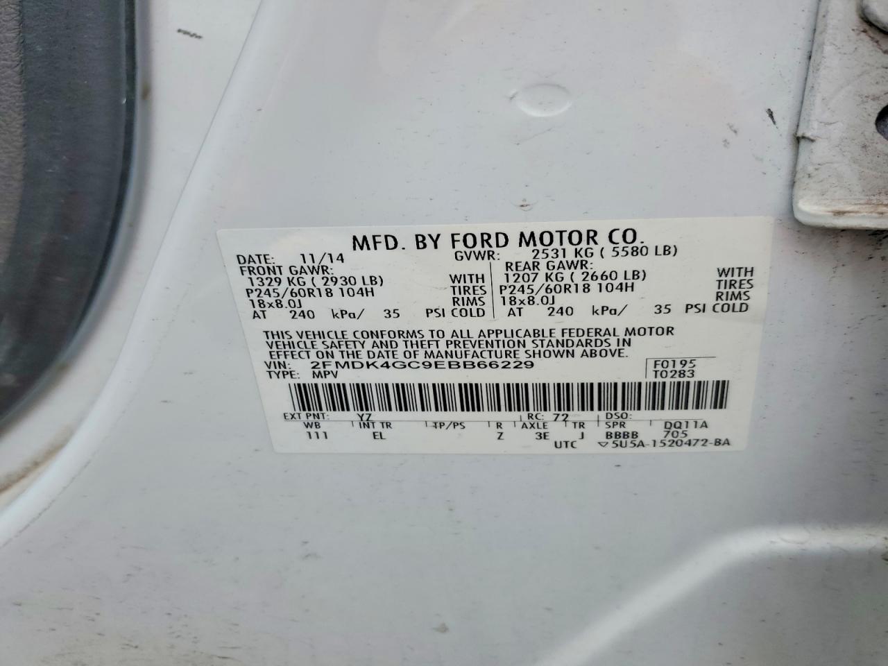 2014 FORD EDGE