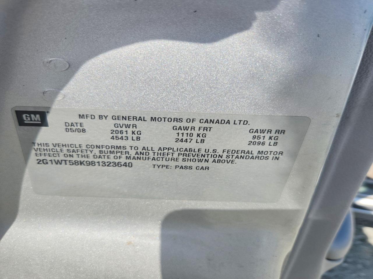 2008 CHEVROLET IMPALA