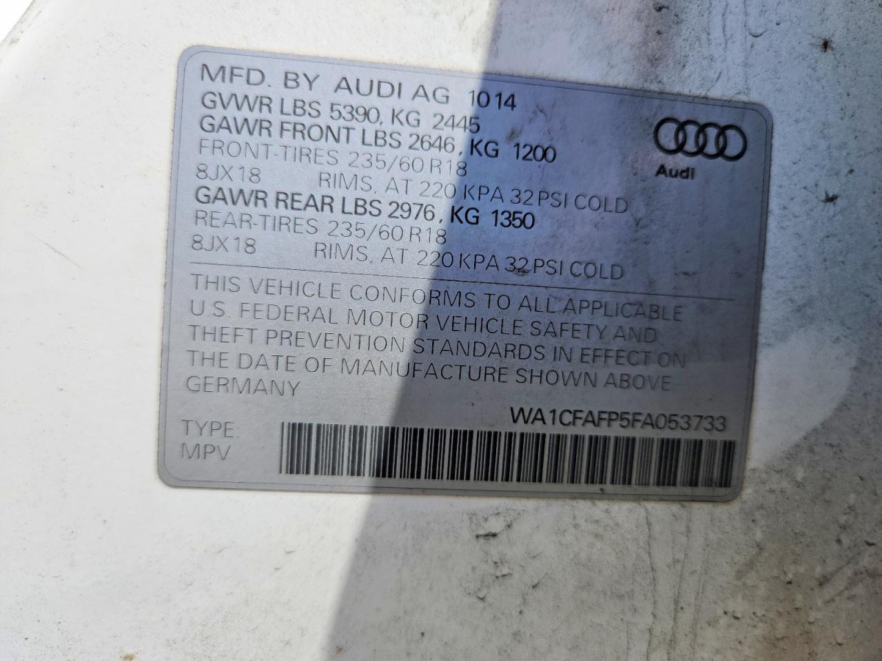 2015 AUDI Q5