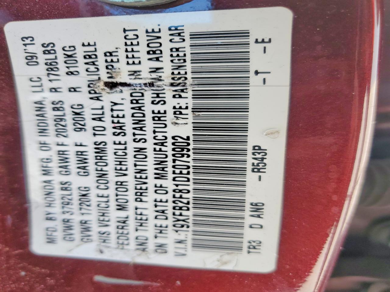 2013 HONDA CIVIC