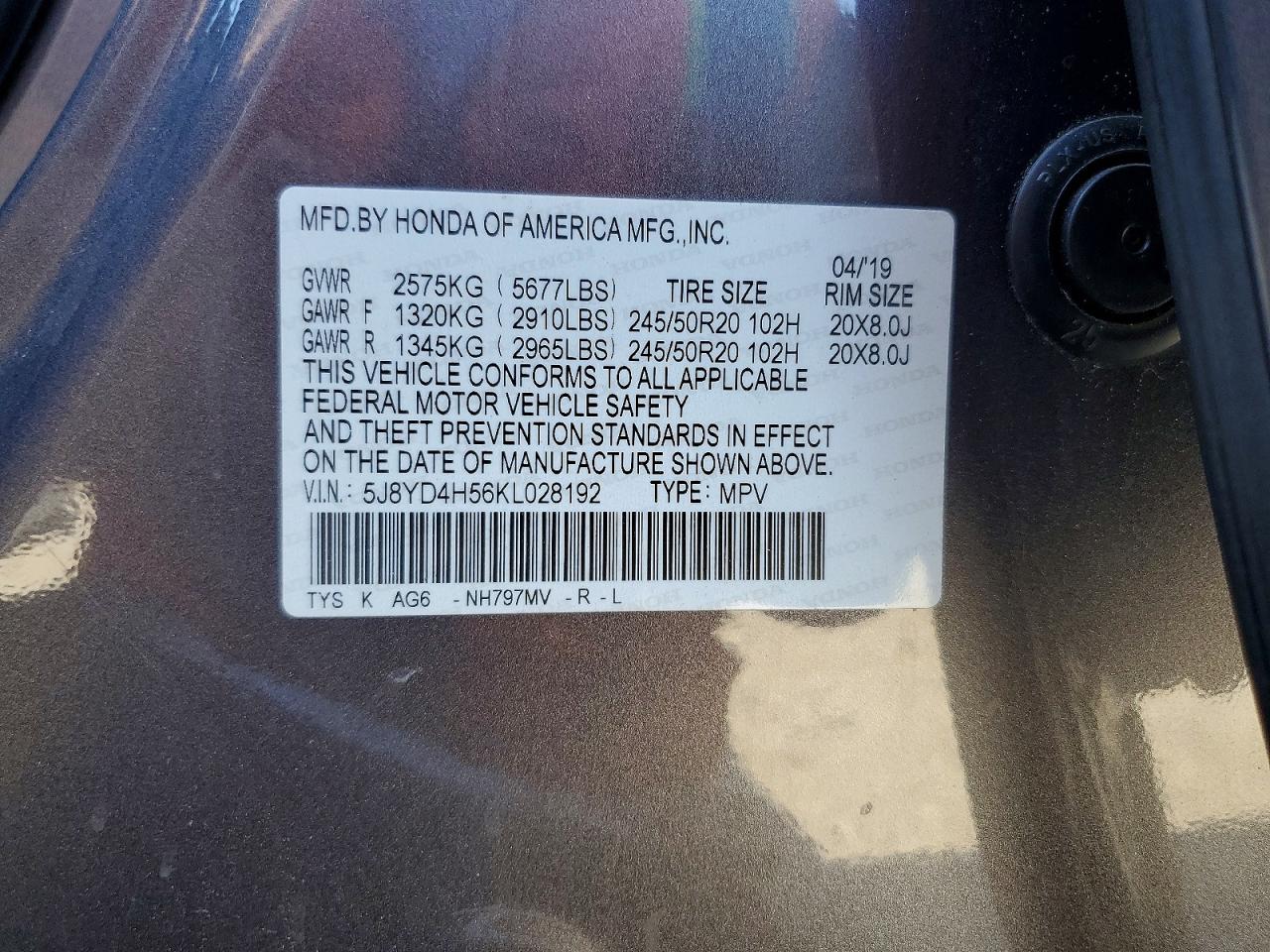2019 ACURA MDX