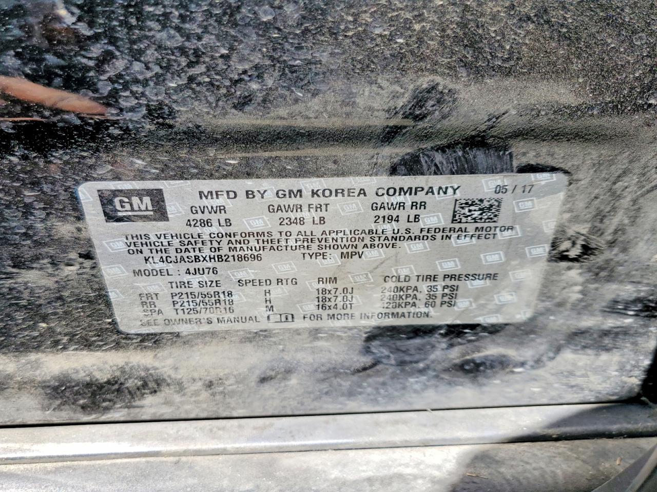 2017 BUICK ENCORE