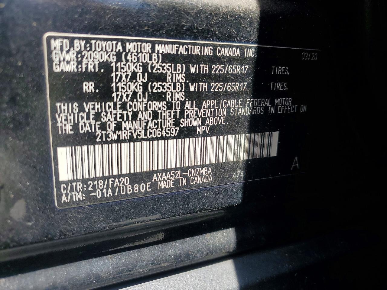 2020 TOYOTA RAV4