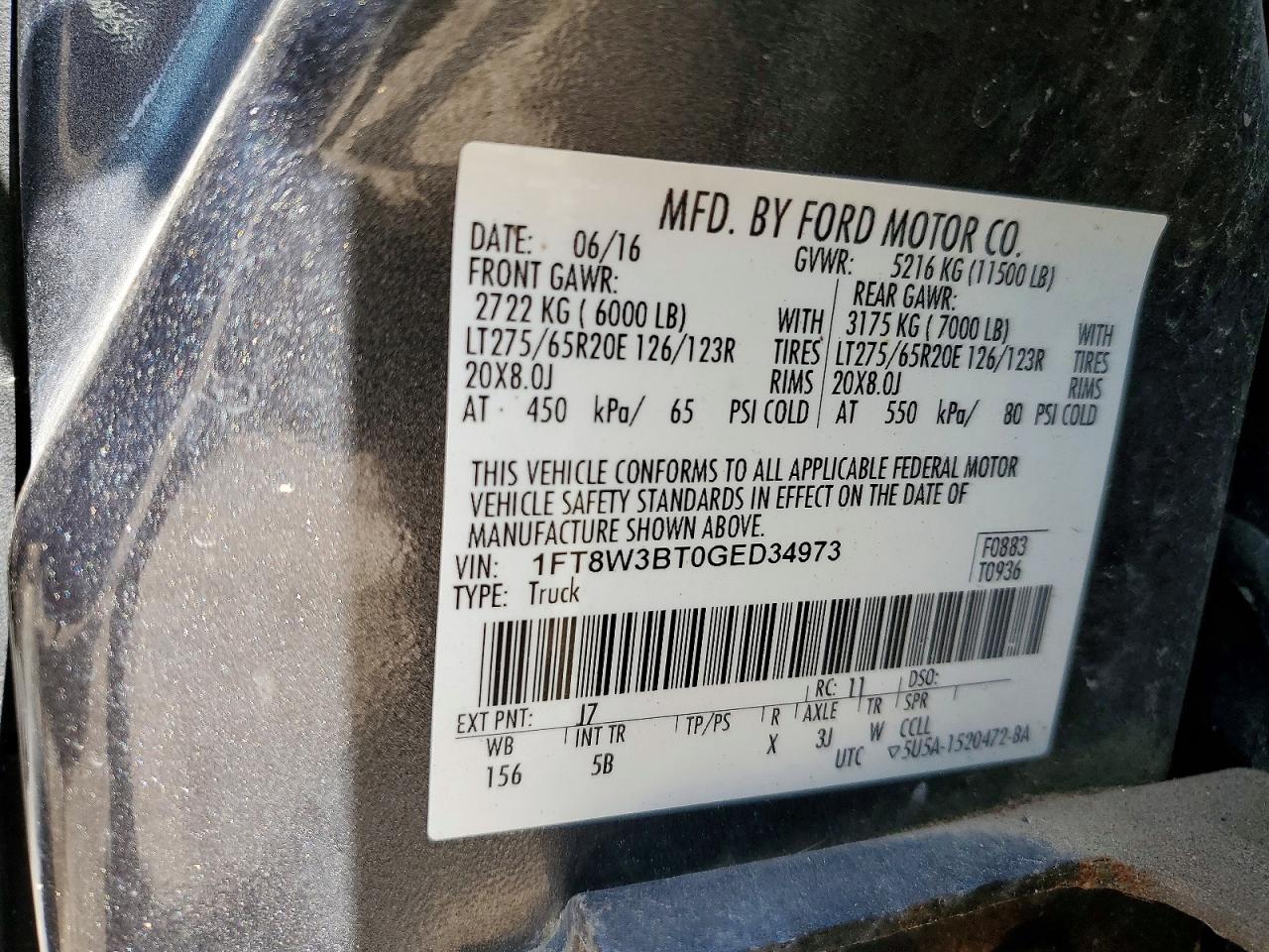 2016 FORD F350