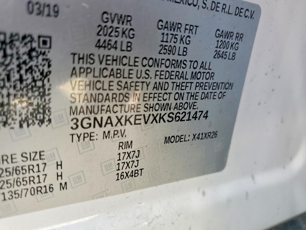 2019 CHEVROLET EQUINOX