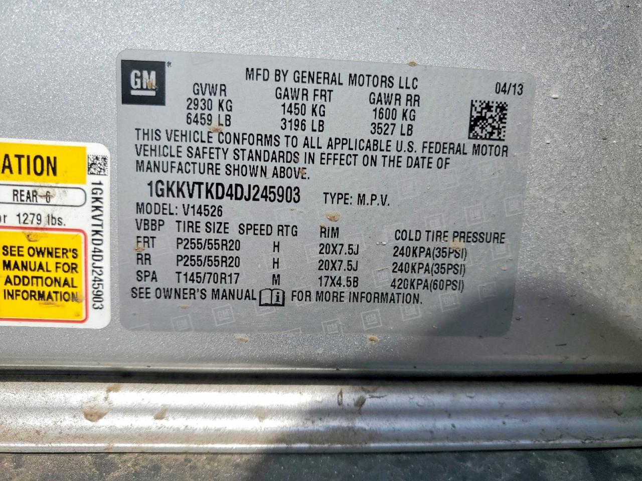 2013 GMC ACADIA DEN