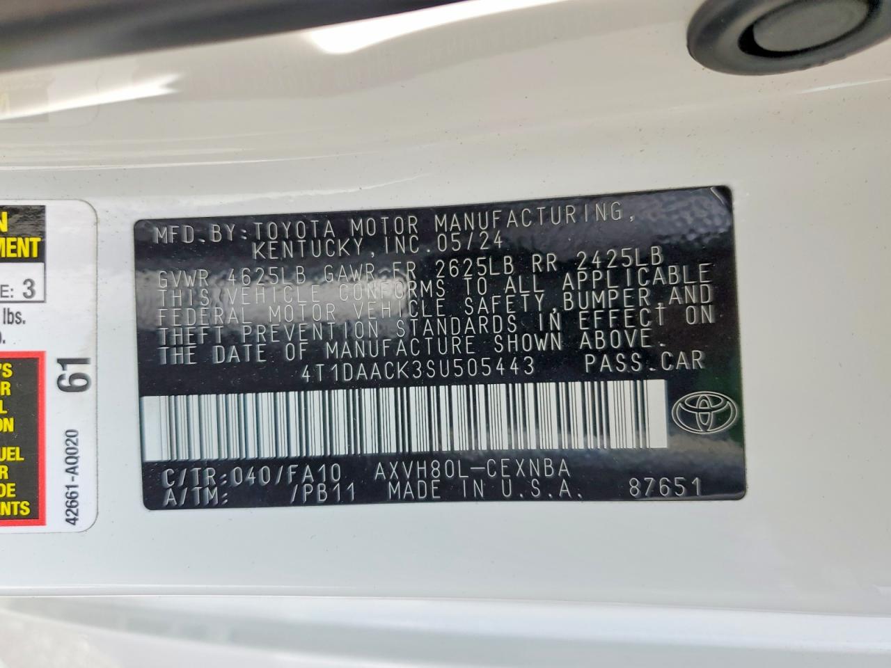 2025 TOYOTA CAMRY