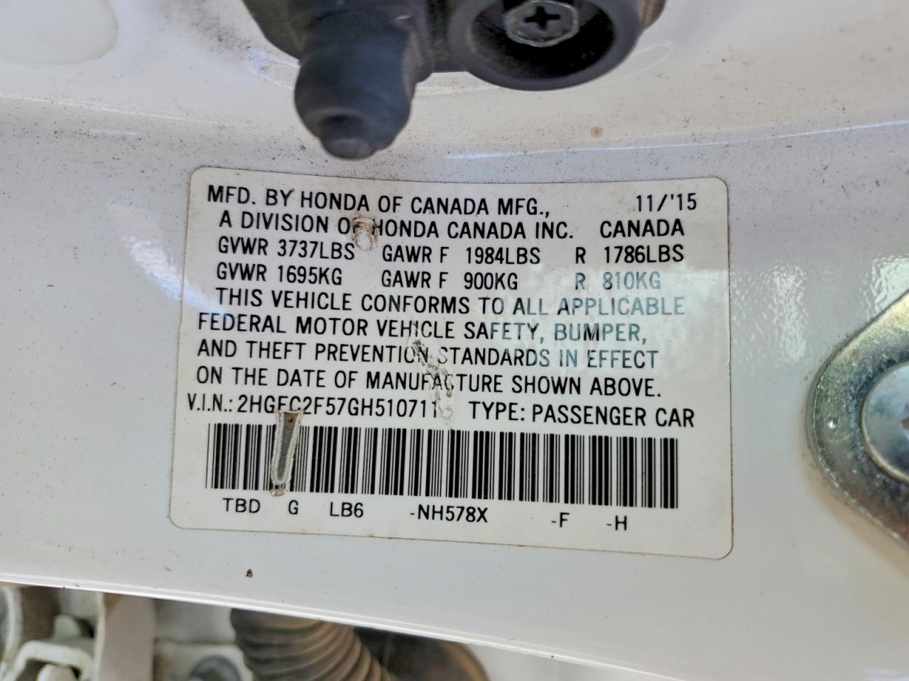2016 HONDA CIVIC