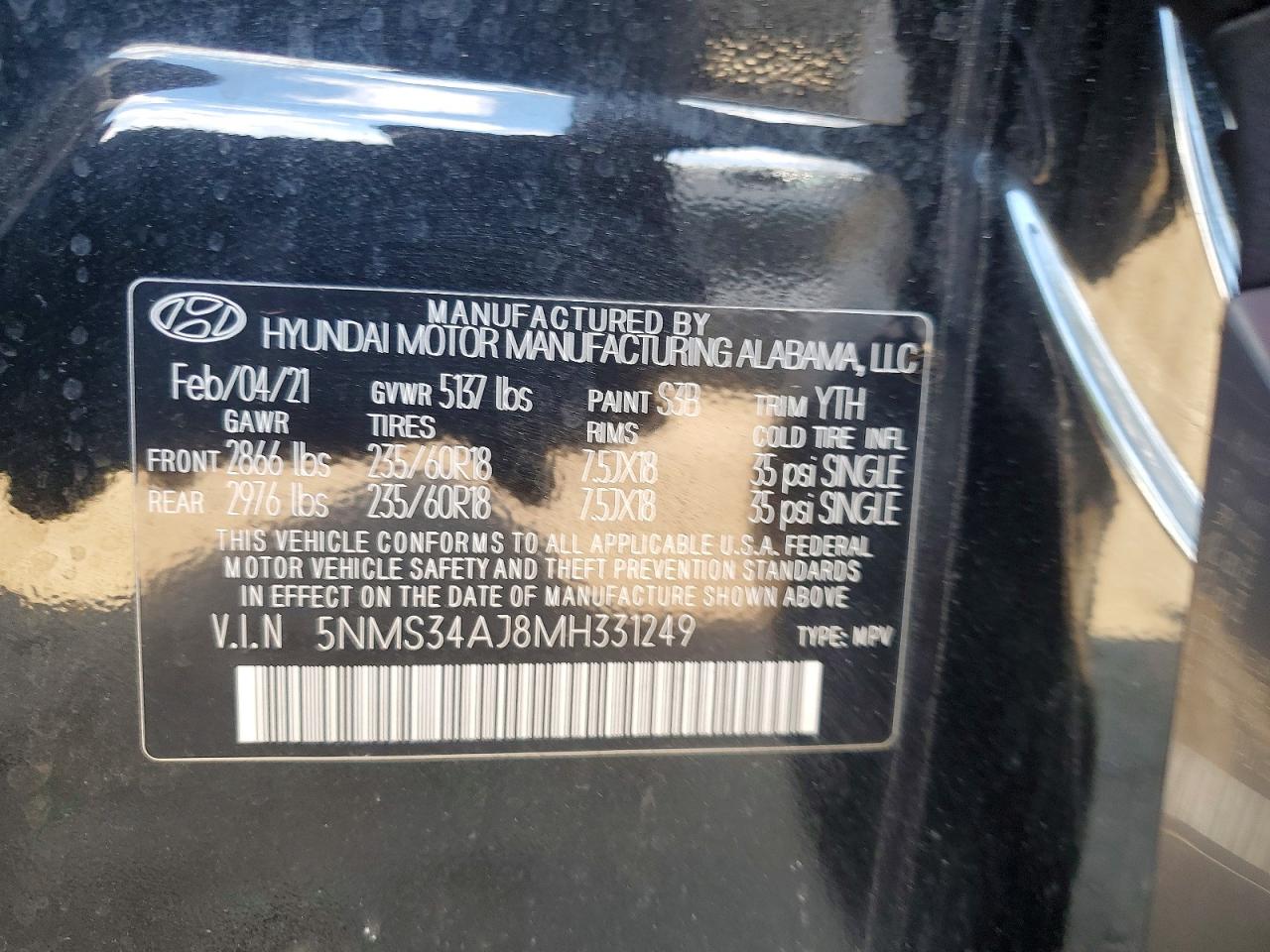 2021 HYUNDAI SANTA FE