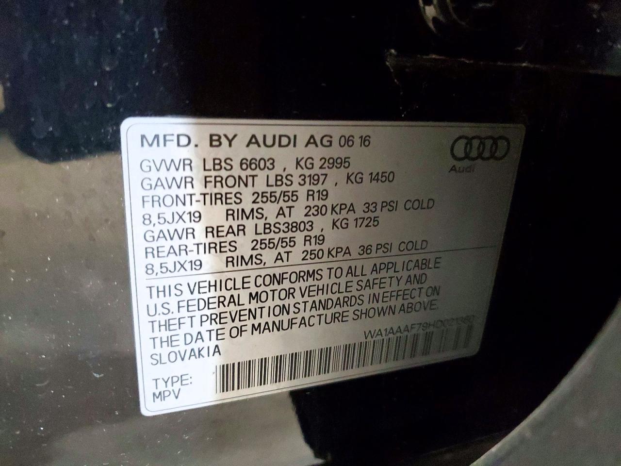 2017 AUDI Q7