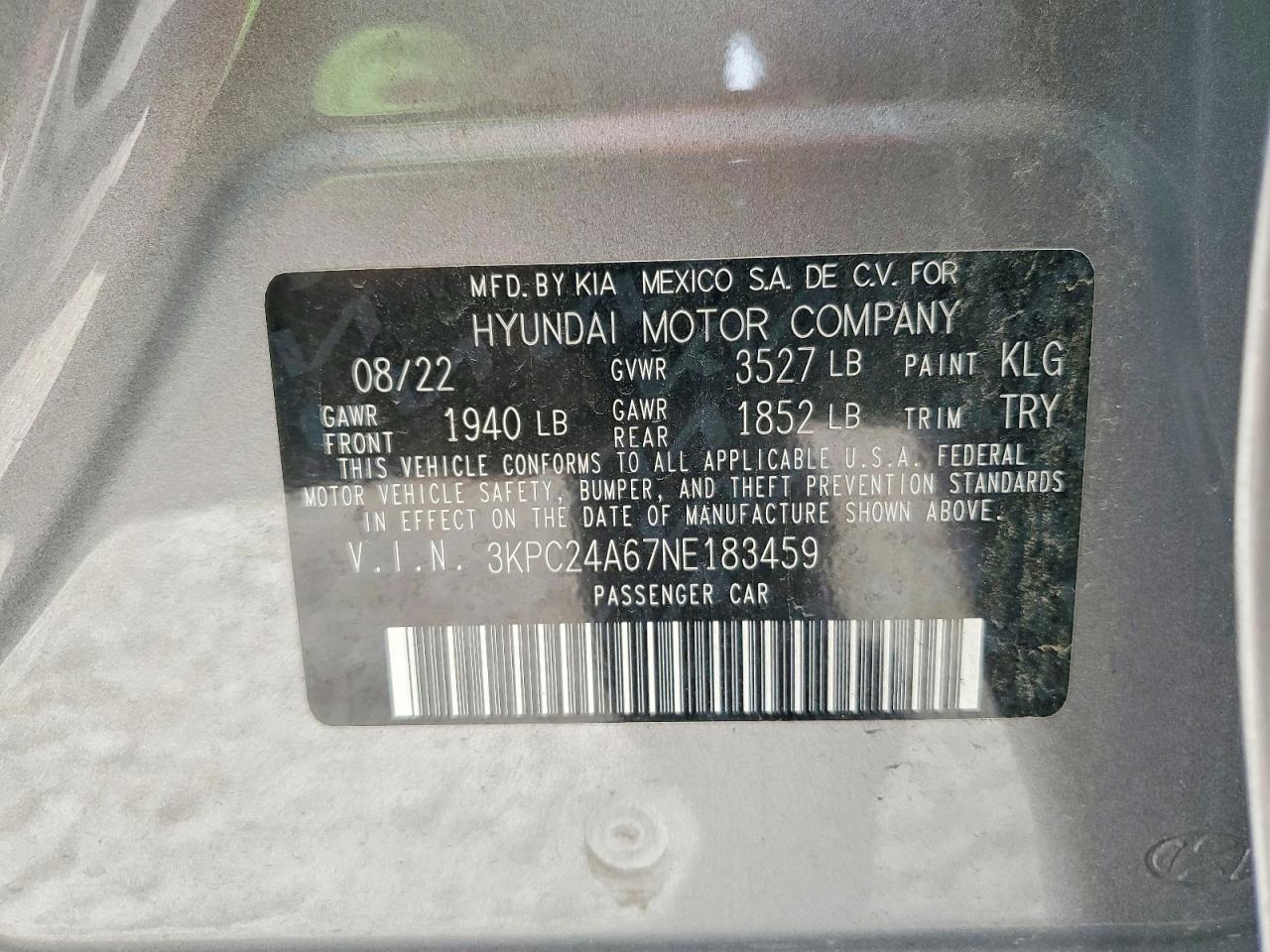 2022 HYUNDAI ACCENT