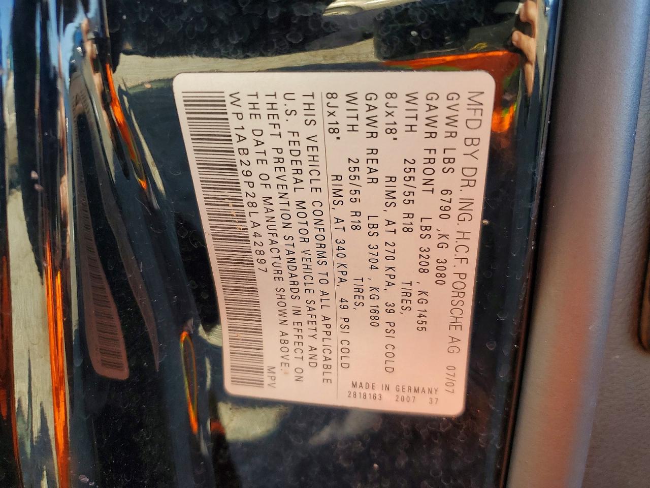 2008 PORSCHE CAYENNE