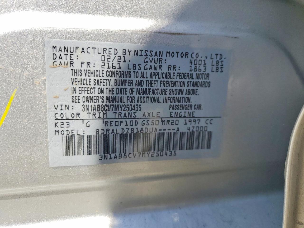 2021 NISSAN SENTRA