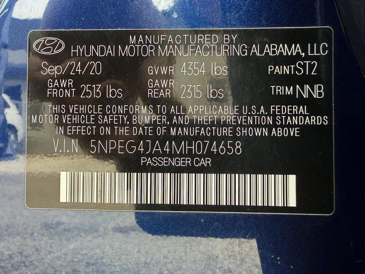 2021 HYUNDAI SONATA
