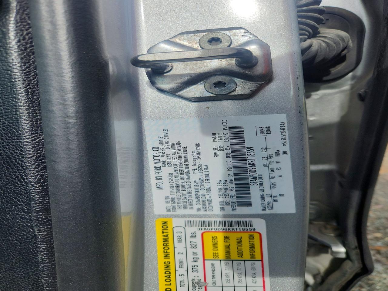 2019 FORD FUSION