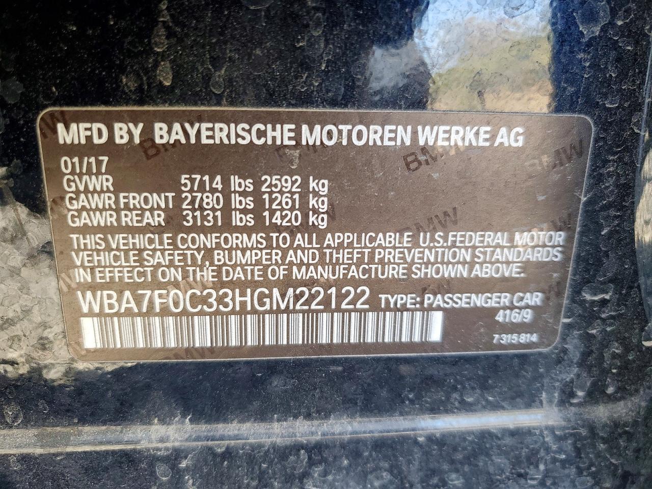 2017 BMW 7 SERIES