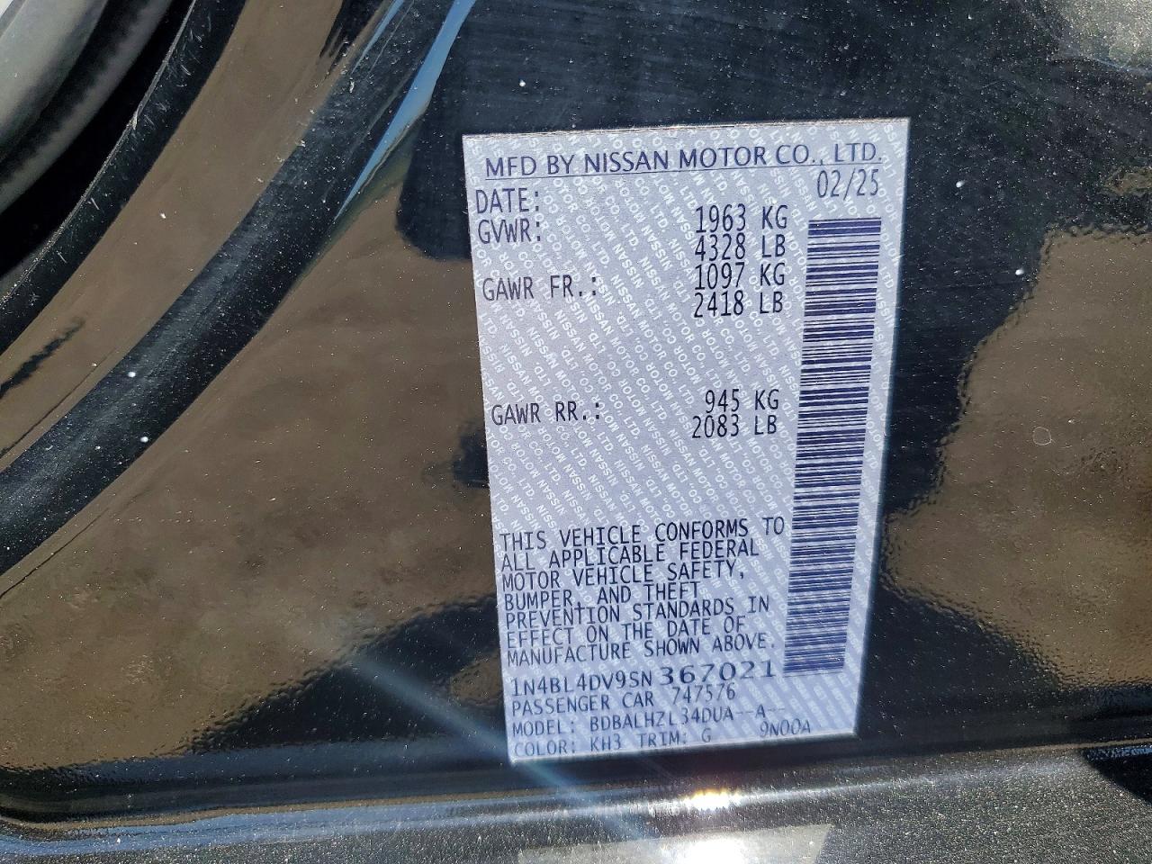 2025 NISSAN ALTIMA