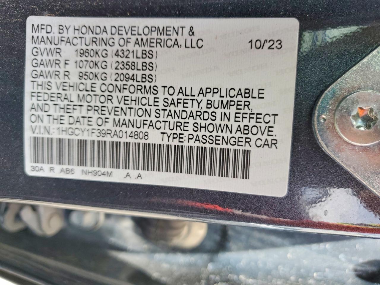 2024 HONDA ACCORD