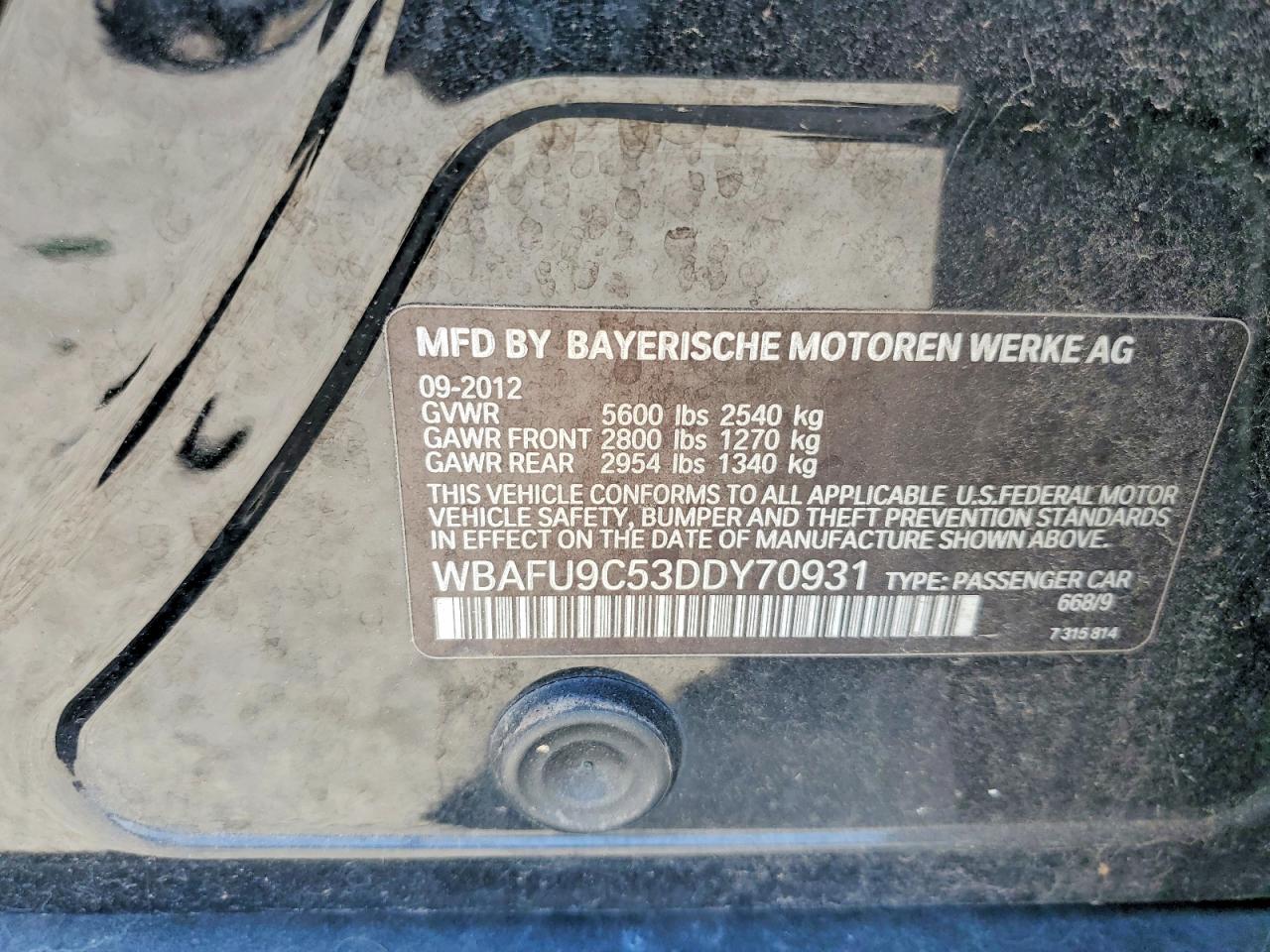 2013 BMW 5 SERIES