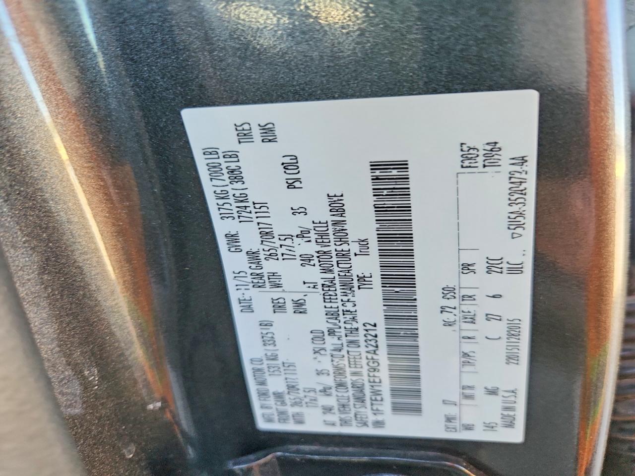 2016 FORD F150