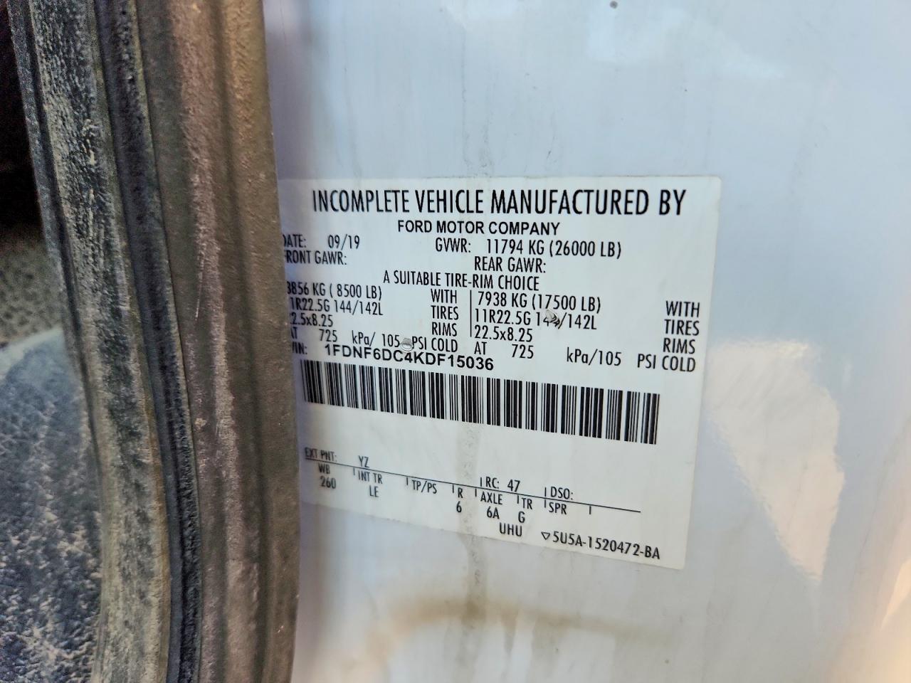 2019 FORD F650