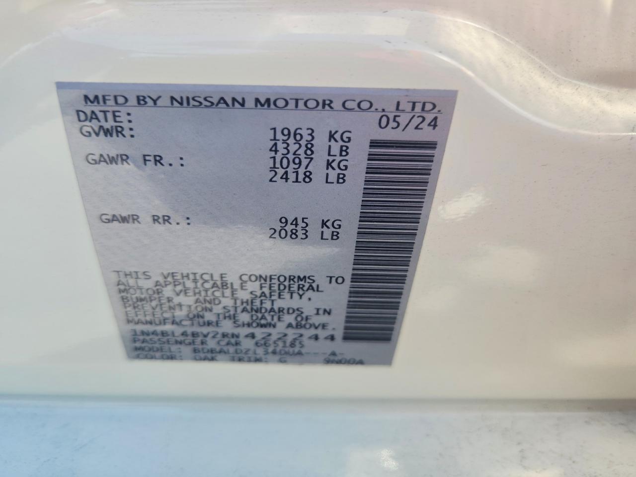 2024 NISSAN ALTIMA