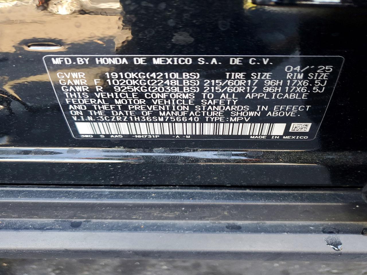 2025 HONDA HR-V