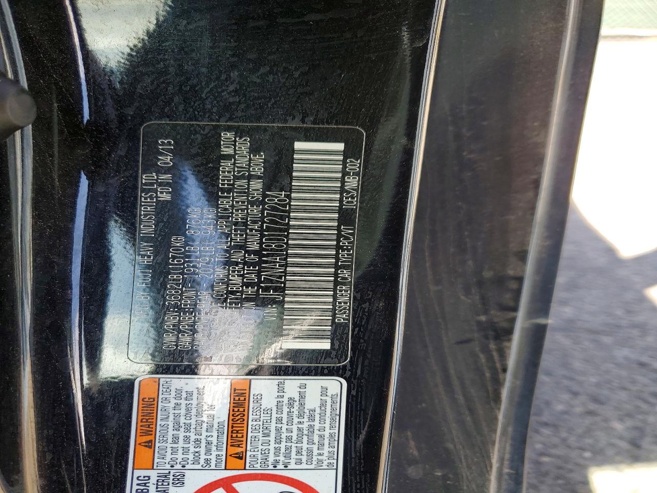 2013 SCION FRS