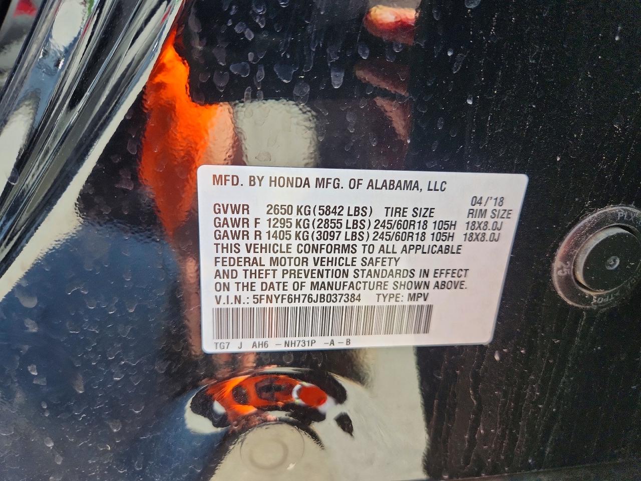 2018 HONDA PILOT