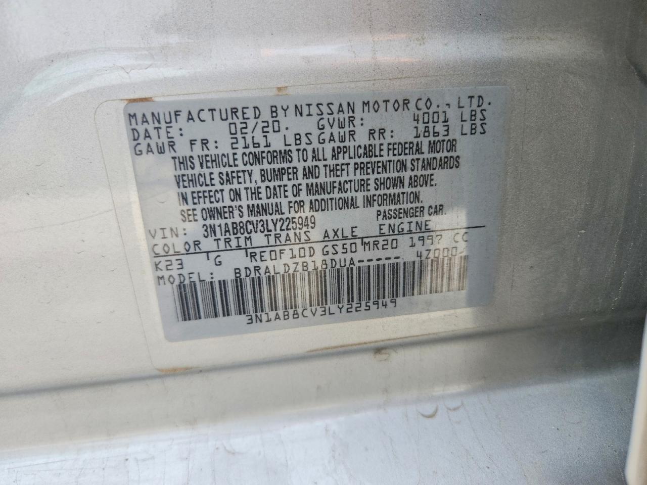 2020 NISSAN SENTRA