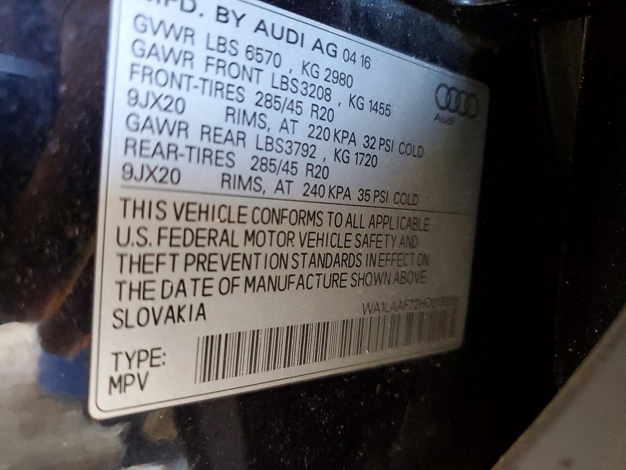 2017 AUDI Q7