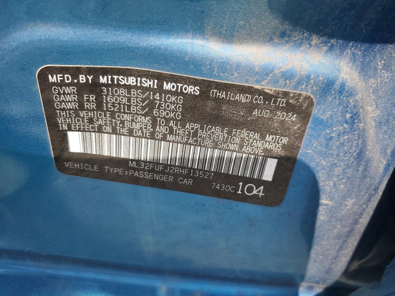 2024 MITSUBISHI MIRAGE
