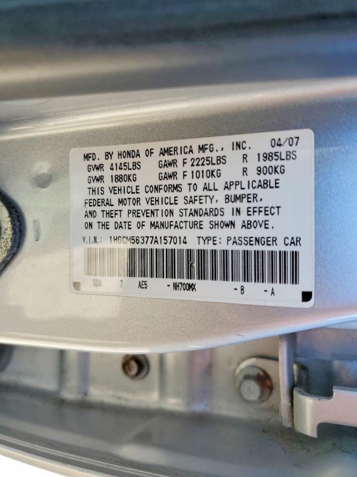 2007 HONDA ACCORD